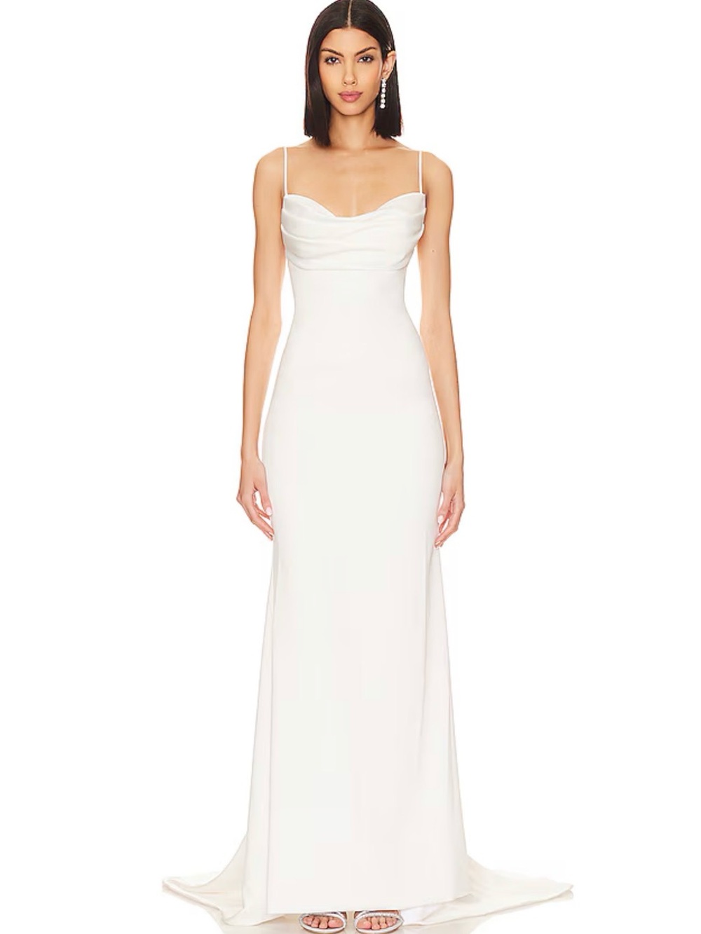 Verdin Bridal Cowl Neck Fit and Flare Wedding Dress